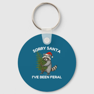 Chaveiro Desculpe Papai Noel, Eu Estive Feral Divertido Nat