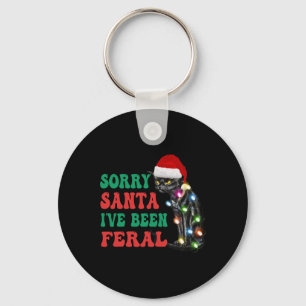 Chaveiro Desculpe Papai Noel Eu Fui Gato Selvagem Divertido