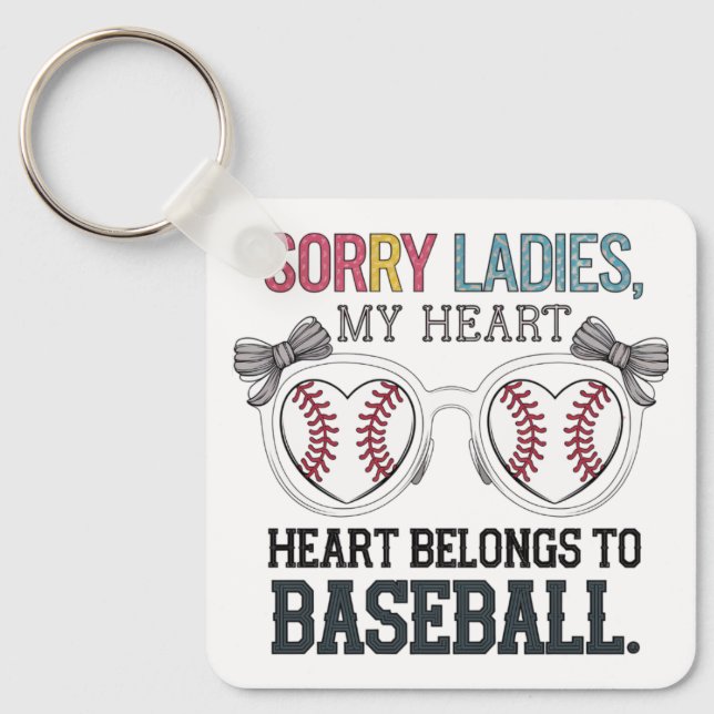 Chaveiro Desculpe Senhoras Baseball Love Design (Frente)