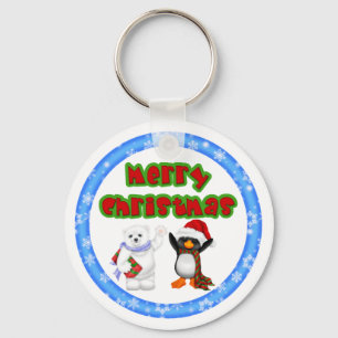 Chaveiro Desejo do pinguim e do Natal dos ursos