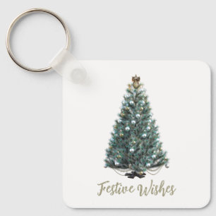 Chaveiro Desejos Festivos. design de árvore de Natal