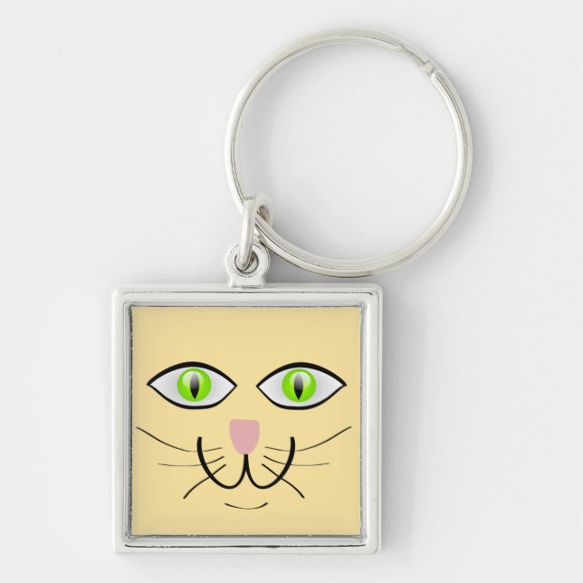 Chaveiro Desenho Animado Cara Engraçada de Gato-29034 (Frente)
