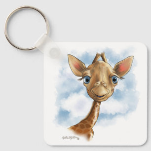 Chaveiro Desenho Animado de Girafa Bebê Fofo