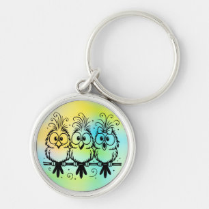 Chaveiro Desenho Animado de Pássaros Engraçados-56456