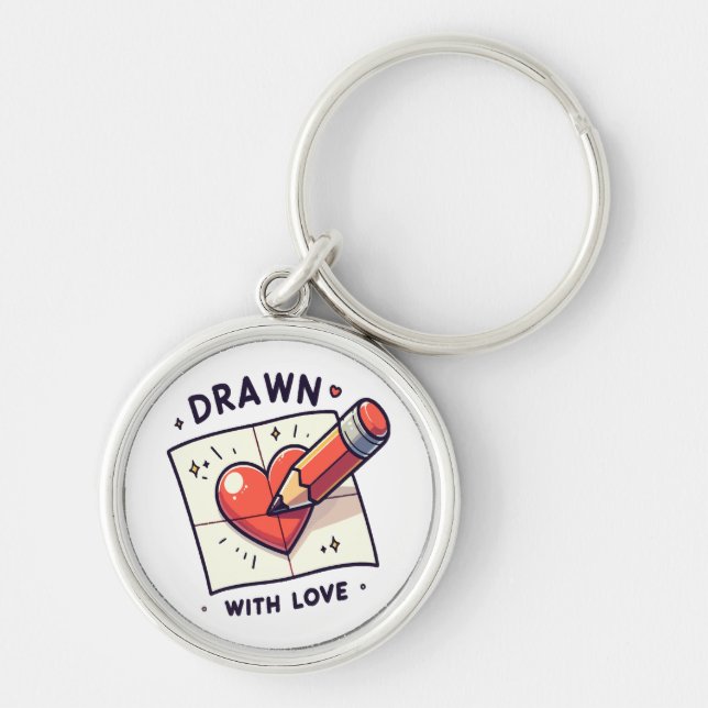 Chaveiro Desenho com amor (Frente)