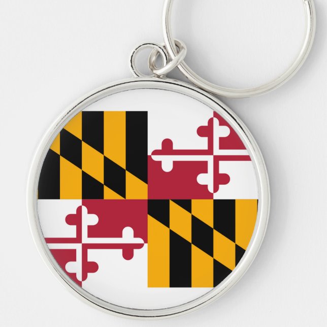 Chaveiro Desenho da Bandeira do Estado de Maryland (Frente)