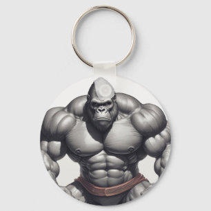 Chaveiro Desenho de Cartoons de Pop de Gorilla Bodybuilder