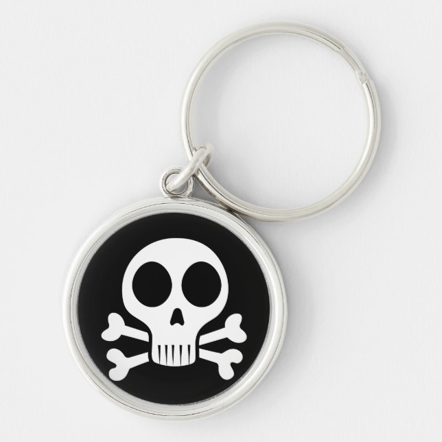 Chaveiro Desenho de Caveira Pirata (Frente)
