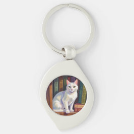 Chaveiro Desenho de Gato Branco