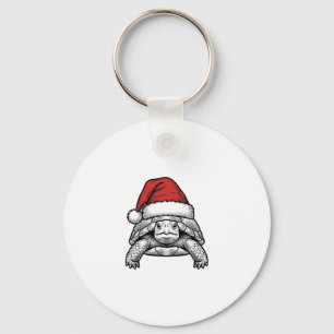 Chaveiro Desenho de Gravura Antiga de Tartaruga de Natal co