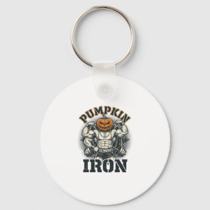 Chaveiro Desenho de Halloween de musculação vintage de abób