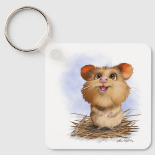 Chaveiro Desenho de hamster fofo e fofinho