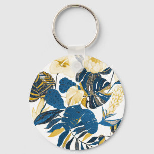 Chaveiro Desenho De Mão Tropical: Padrão Criativo Sem Olho