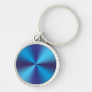 Chaveiro Desenho de Textura Metálica Azul-47456
