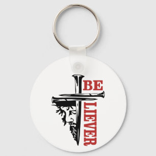 Chaveiro Desenho de unha de cruz de Jesus – Cristão poderos