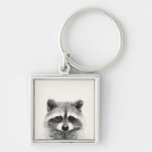 Chaveiro Desenho do Lápis de Raccoon