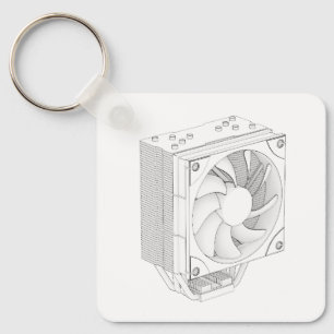 Chaveiro Desenho do resfriador do processador do computador