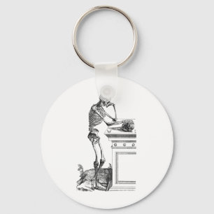 Chaveiro Desenho do vintage de um esqueleto ereto