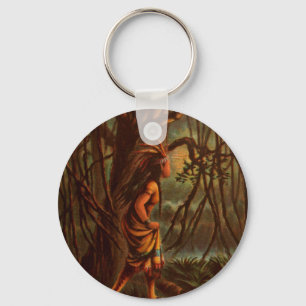 Chaveiro Desenho do vintage: Pocahontas, princesa indiana