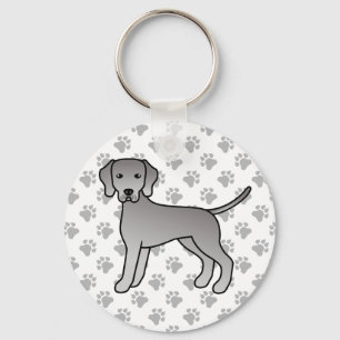 Chaveiro Desenho e Ilustração de Cartoons Cachorros do Weim