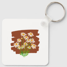 Desenho floral rústico em fundo marrom