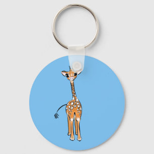 Chaveiro Desenho girafa bonito, animais safari