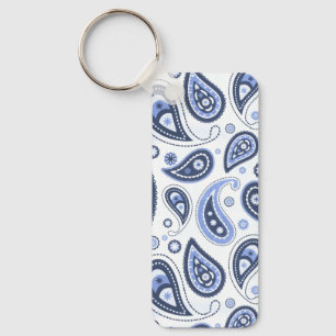 Chaveiro Desenho Intrincado de Estampa Floral Paisley
