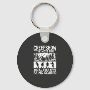 Chaveiro Desenho Vetorial de Terror de Zumbi Assustado de H