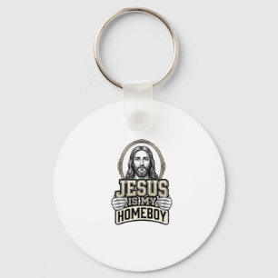 Chaveiro Desenho Vetorial Gravado Vintage Jesus É Meu Amigo