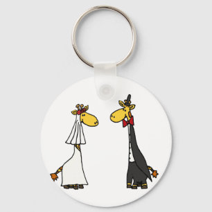 Chaveiro Desenhos animados engraçados do casamento dos