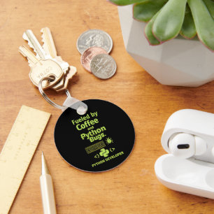 Chaveiro Desenvolvedor Python Engraçado – Alimentado por Bu