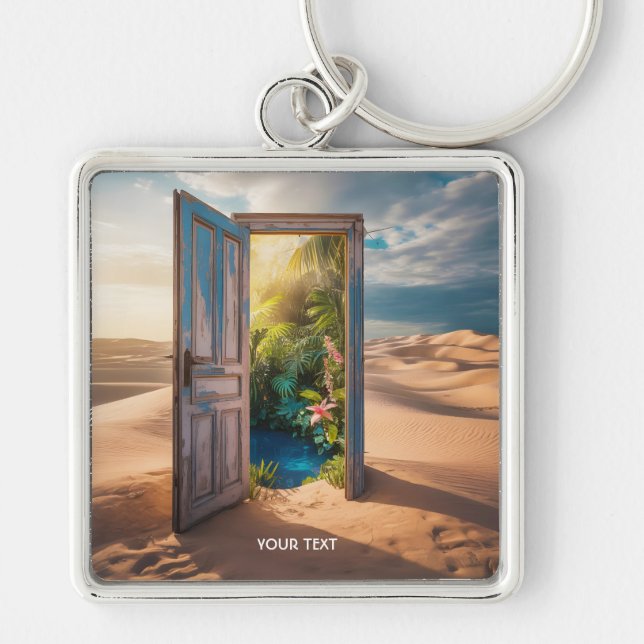 Chaveiro Deserto da Porta de Madeira Fantasy Cute (Frente)