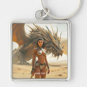 Chaveiro Deserto de Dragão Menina Fantasy