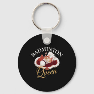 Chaveiro Design Amor de Peteca de Jogador de Badminton Engr