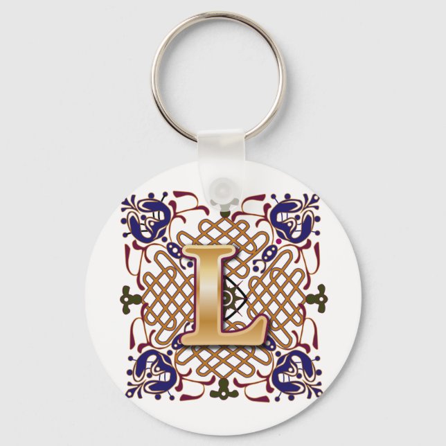 Chaveiro Design Celta - Letra L (Frente)