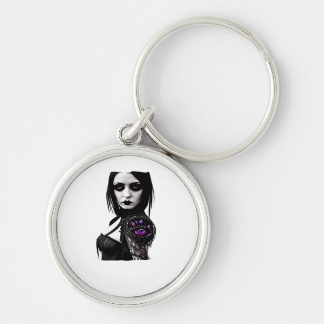 Chaveiro Design Clássico De Whimsigoth Para Halloween (Frente)
