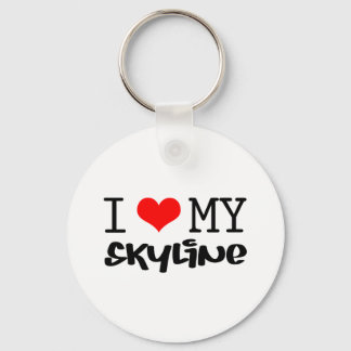 Chaveiro Design Clássico "I Love My Skyline"