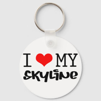 Chaveiro Design Clássico "I Love My Skyline"