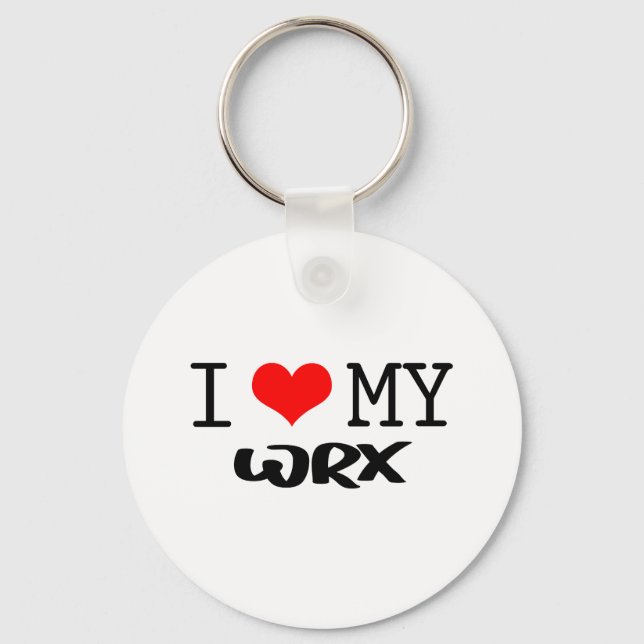 Chaveiro Design Clássico "I Love My WRX" (Frente)