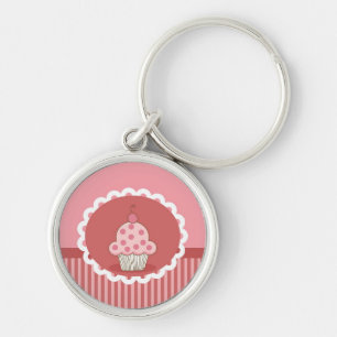 Chaveiro Design cor-de-rosa do cupcake