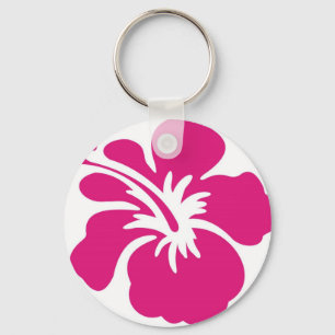 Chaveiro Design cor-de-rosa do hibiscus