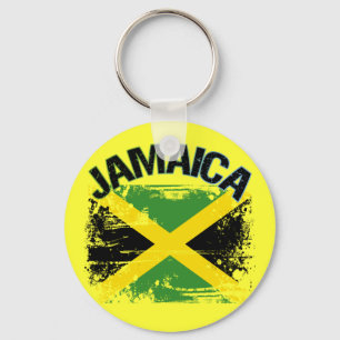 Chaveiro Design da bandeira de Jamaica do estilo do Grunge