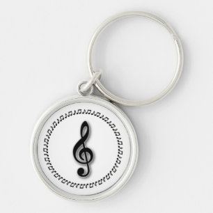 Chaveiro Design da nota da música do Clef de triplo