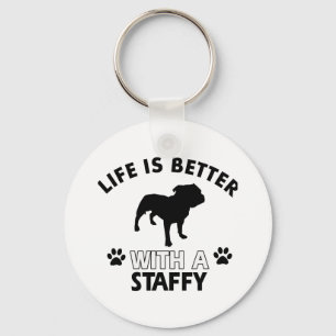 Chaveiro Design da raça do cão de Staffy