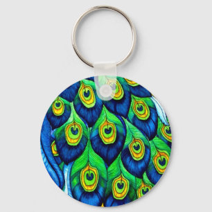 Chaveiro Design das penas do pavão