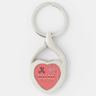 Chaveiro Design das posições do Netball do amor
