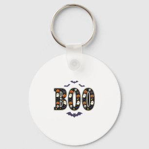 Chaveiro Design de Abóbora Fantasma Boo de Halloween Fofo