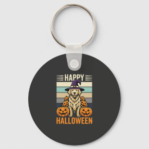 Chaveiro Design de abóbora vintage de Halloween do Golden R