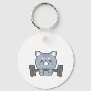 Chaveiro design de adoradores de ginástica de gato fofo   d