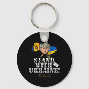 Chaveiro Design de Apoio à Ucrânia Moldávia Zelensky Fica W